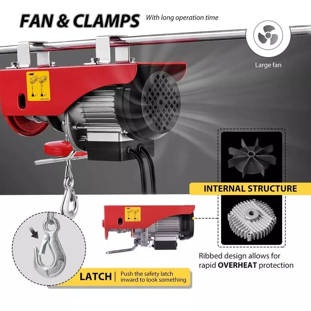 nutronics-mini-electric-wire-rope-hoist-winch-copper-winding-1350-w-motor-power-800-kg-load-capacity-for-industrial-purpose-ns-eh-800x20