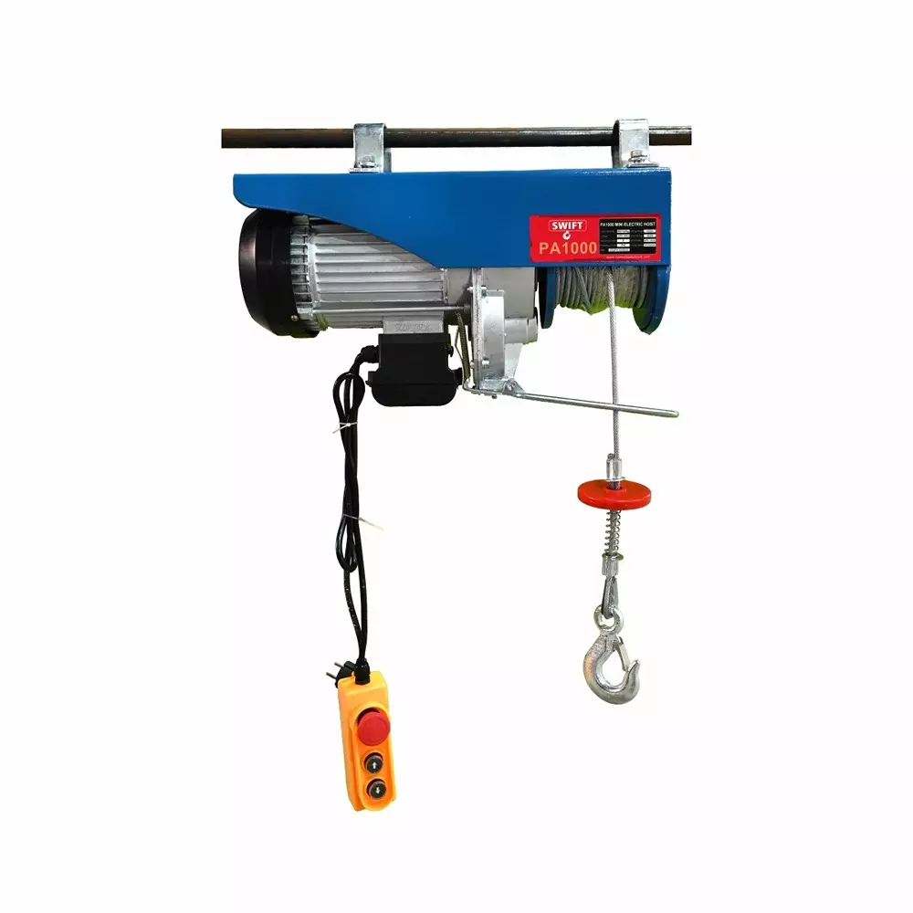 SWIFT 12 m Wire Rope Mini Electric Hoist (Load Capacity: Single Hook – 500Kg, Double Hook – 1000Kg) PA 1000