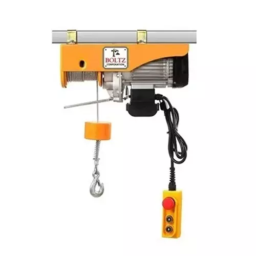 Boltz Corporation Mini Electric Hoist 1 Ton Load Capacity 2 HP 100% Copper Winding Motor with 8 mm x 20 m Wire Rope, PA 1000