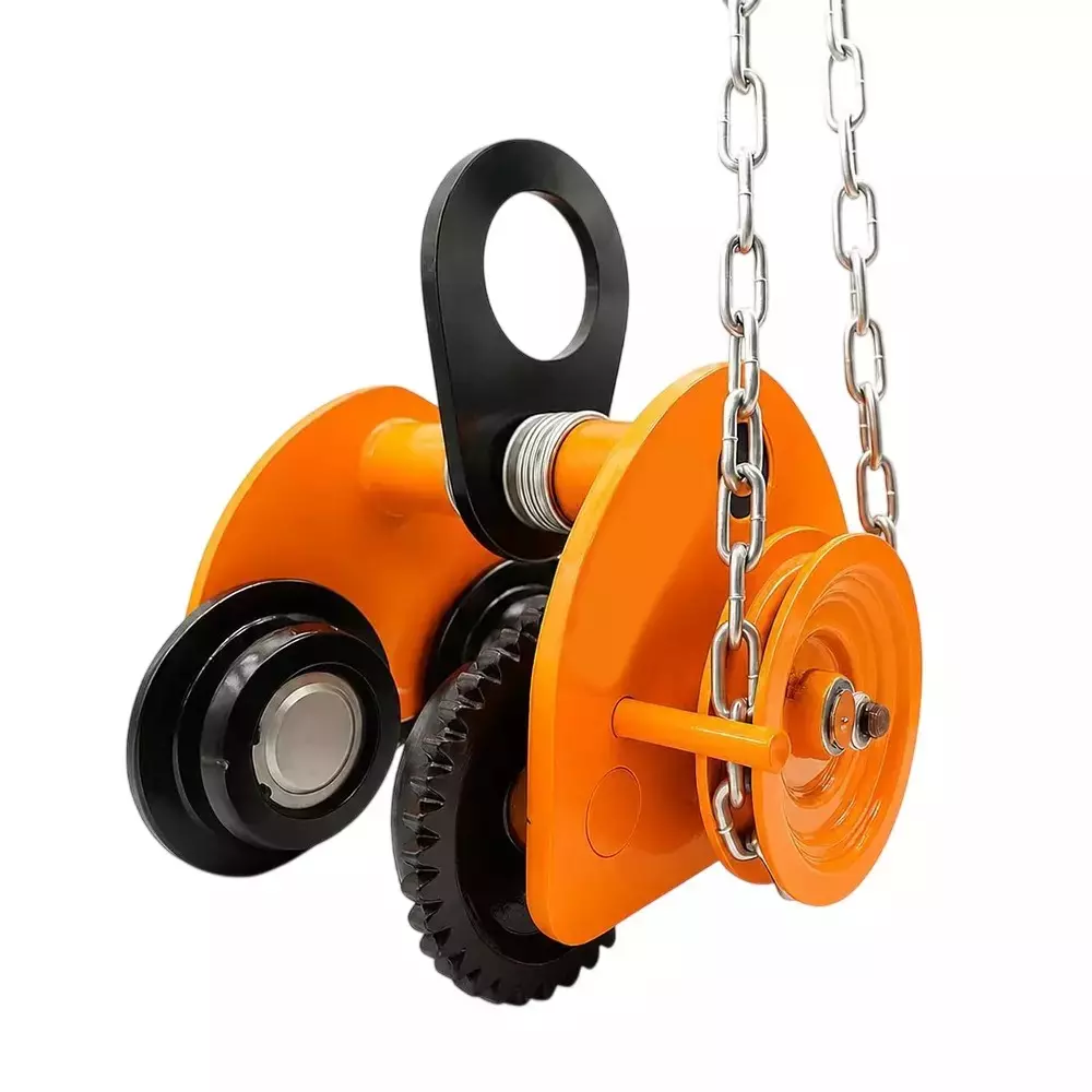 Hartley Heavy Duty Geared Travelling Trolley 2 Ton (2000 Kg) Capacity 3 m Chain Length