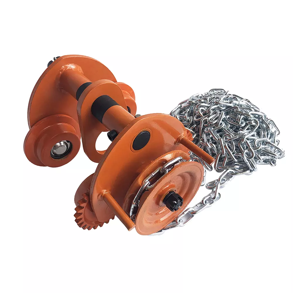 Crown Power Geared Travelling Trolley 1000 Kg (1 Ton) Load Capacity 3 m Chain Length Steel