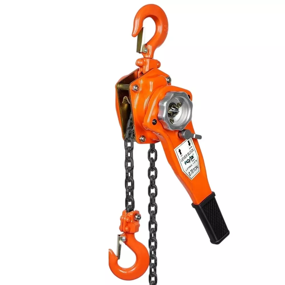 Voltz Ratchet Lever Chain Hoist with 3 m Chain Length and 750 Kg Lifting Capacity, VZ-0.75