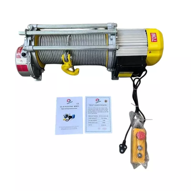 crown-power-electric-winch-15-ton-1500-kg-capacity-70-m-rope-length-8-mm-rope-diameter