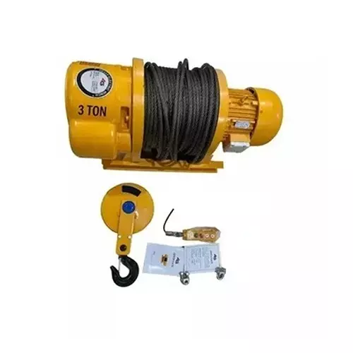 Boltz Corporation Electric Winch Three Phase 3 Ton Capacity with 100 m Length 11 mm Wire Rope, TI-43-21315