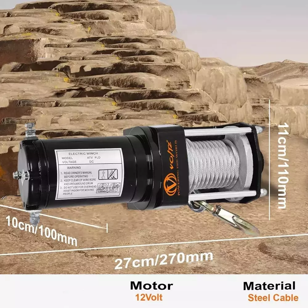 voltz-electric-winch-with-steel-rope-1361-ton-single-line-pulling-capacity-48-mm-rope-diameter-and-8-m-length-vz-3000lbs