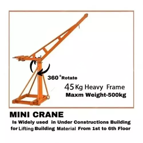 Crown Power 45 Kg Mini Crane Frame 500 Kg (0.5 Ton) Load Capacity Heavy Duty 360° Rotation