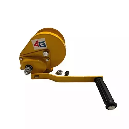 4G Laminates Hand Winch Manual 1200 LBS (544 Kg) Load Capacity Yellow for Industrial Use