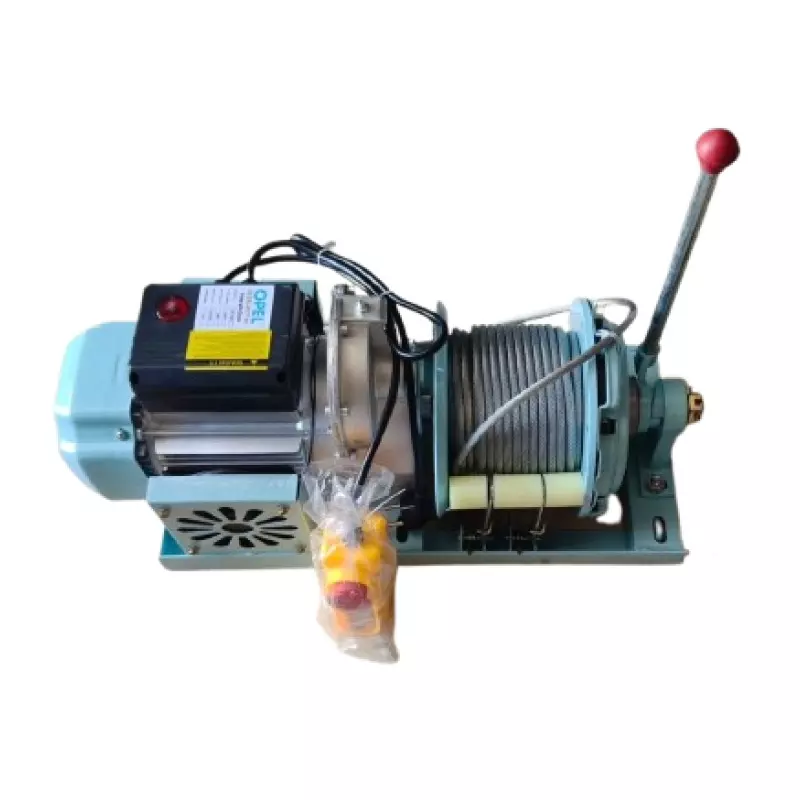 Opel Select Clutch Winch with Wire Rope 60 m Wire Rope 1 Ton (1000 Kg) Load Capacity for Industrial Use, MZ34689