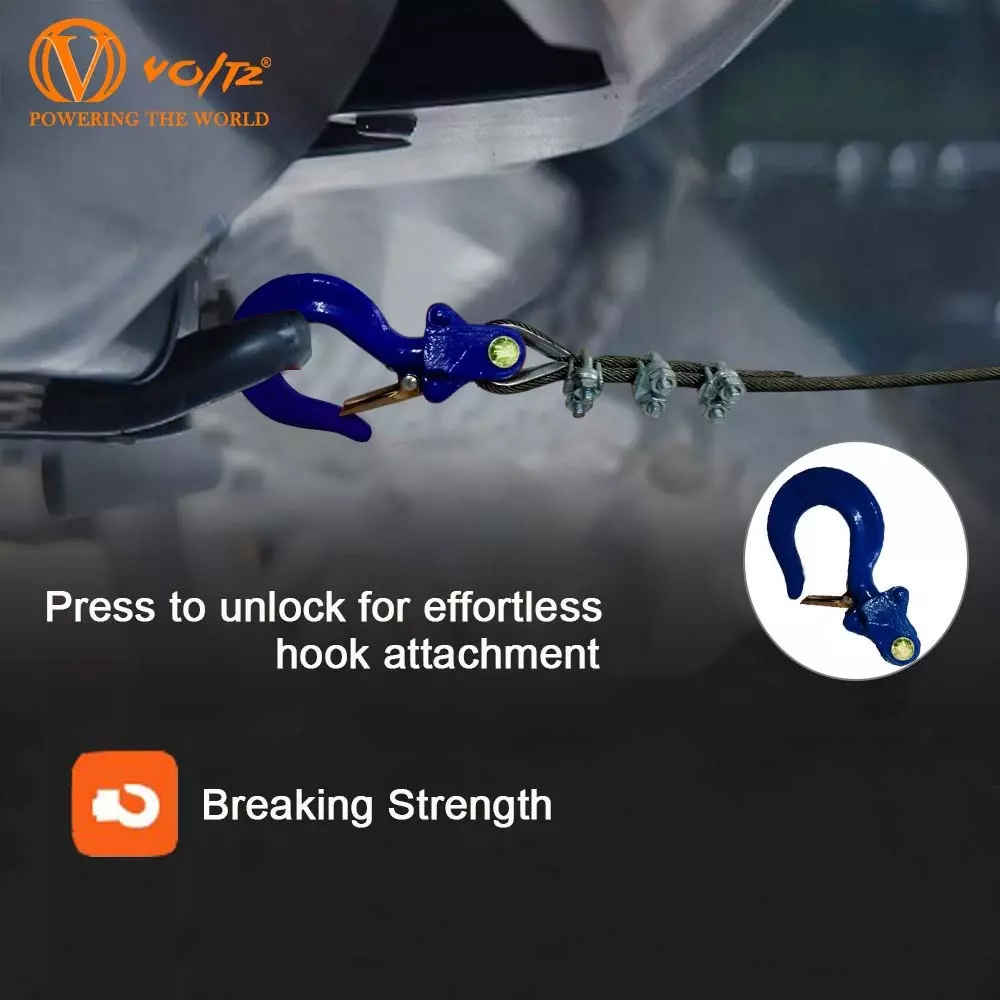 Voltz Electric Winch with 1.5 Ton Lifting Capacity and 30 m Rope Length, CD-K1-1500KG