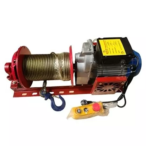 Boltz Corporation Long Drum Electric Clutch Winch 1 Ton Load Capacity 5 HP Motor with 50 m Wire Rope, SP-BC-20235977