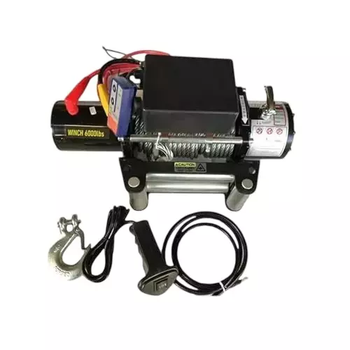 GENERIC 12 V 8 mm Rope Dia. & 20 m Length 2721 Kg Capacity Electric Winch, EWK6000