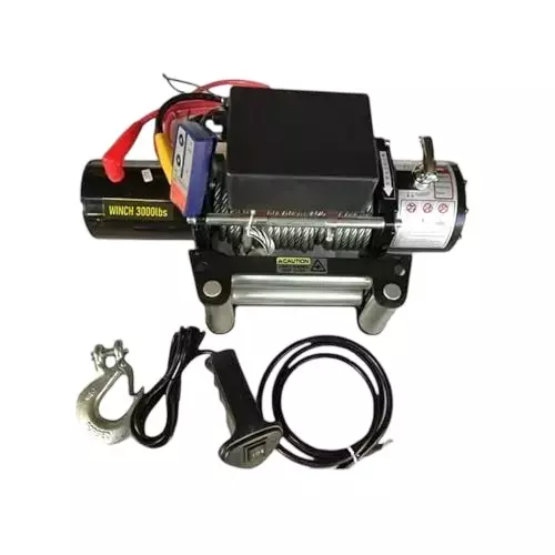 Hartley Electric Winch 12 V 4.5 mm Rope Dia. & 20 m Length 1360 Kg Capacity, EWK3000