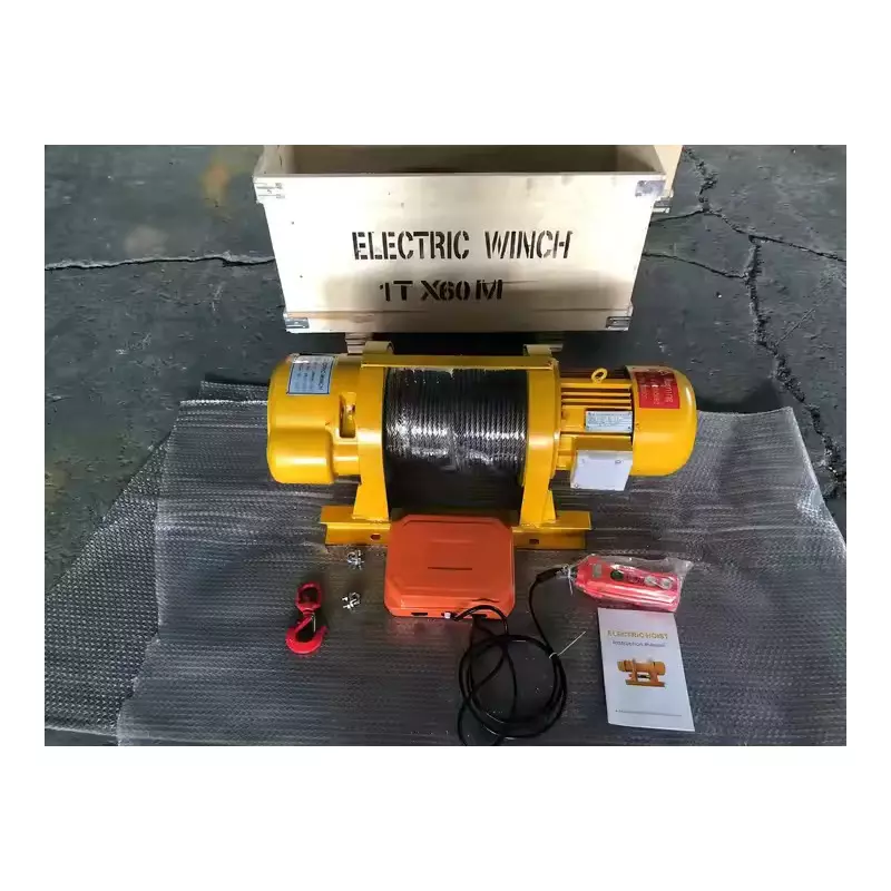 boltz-corporation-electric-winch-with-wire-rope-kit-2-ton-2000-kg-lifting-capacity-3-phase-53-hp-power-11-mm-wire-thickness-for-industrial-use