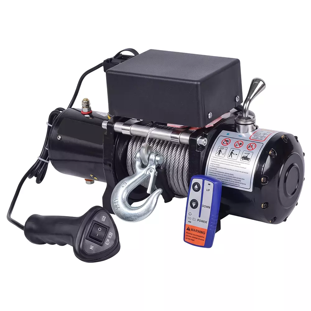 Crown Power Jeep Winch 6000 LBS (2721.55 Kg) 10 m Rope Length 6 mm Rope Diameter High-Performance Motor