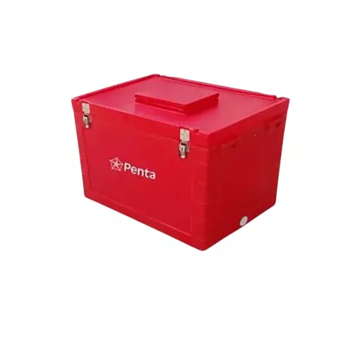 Penta Ice Box LLDPE Rectangular Shape Red 120 L Capacity for Industrial & Commercial Use, PPT - IB - 120