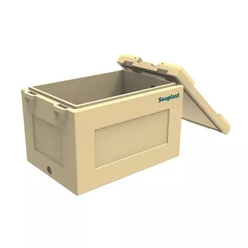 seaplast-insulated-ice-box-150-l-capacity-plastic-plain-lid-ivory-for-hotels-restaurant-shops