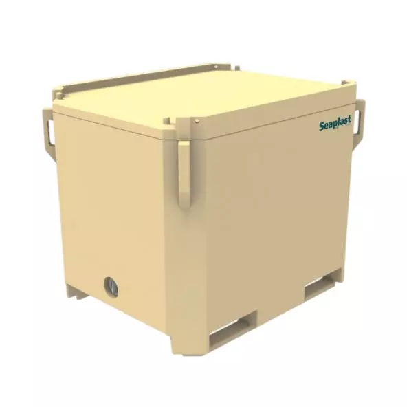 Seaplast Insulated Ice Box 260 L Capacity Plastic Plain Lid Ivory for Hotels, Restaurant & Shops