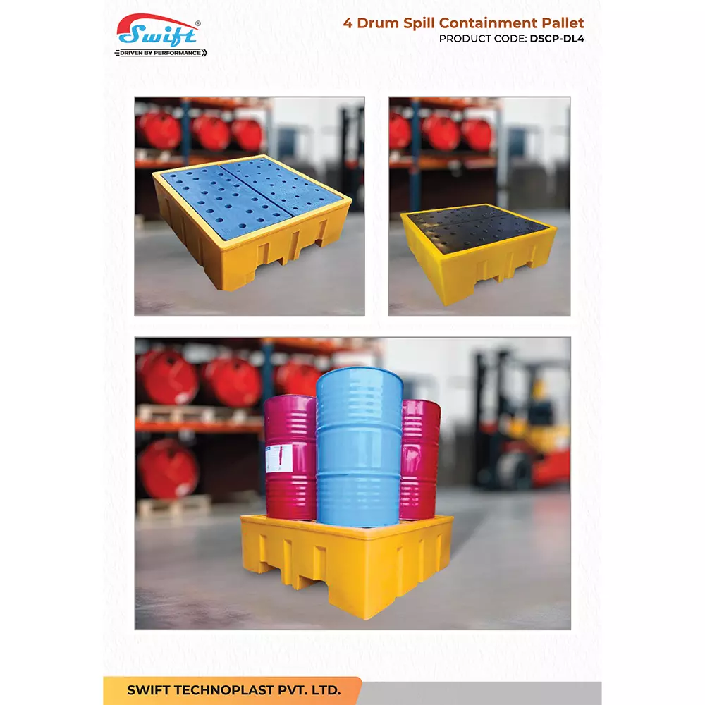 swift-technoplast-spill-containment-pallet-four-drum-polyethylene-1314x1314x450-mm-dscp-dl4