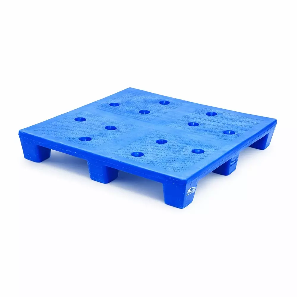Swift Technoplast H-Series Pallet Polyethylene 4-Way Entry Non-Reversible 1000x1000x150 mm Blue, SIP-H4-1010TH