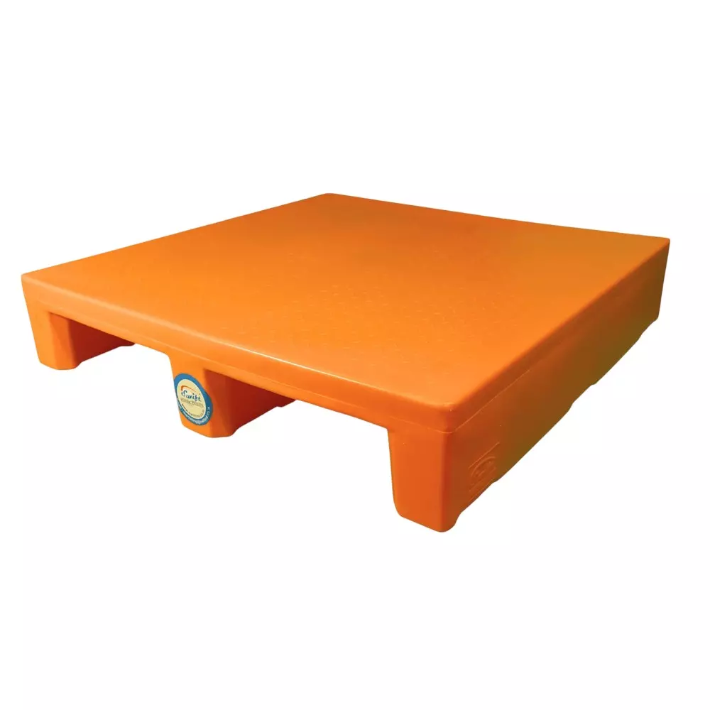 Swift Technoplast Roto Molded Pallet 2 Way Heavy Duty UV Food Grade Polyethylene Orange, SIP-R2-0808