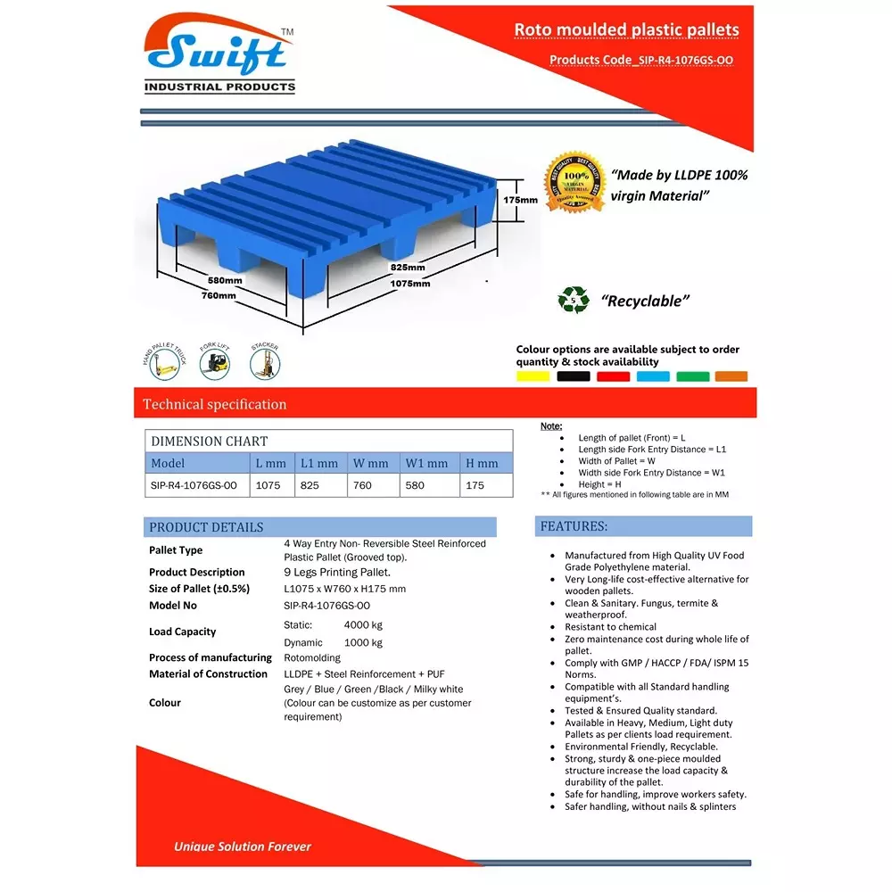 swift-technoplast-4-way-entry-lldpe-industrial-plastic-pallets-1075x760x175-mm-sip-r4-1076gs-oo