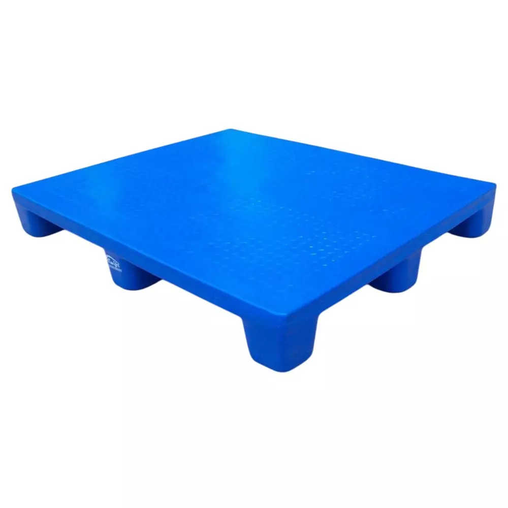 Swift Technoplast H Series Anti Skid Industrial Pallet 4 Way Heavy Duty UV Food Grade Polyethylene Blue, SIP-H4-1210