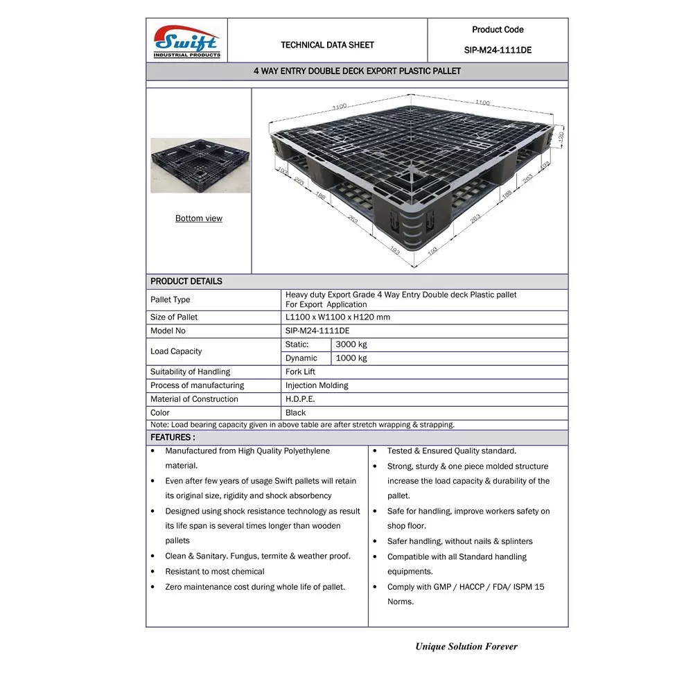 swift-technoplast-export-one-way-cargo-pallet-double-deck-hdpe-1100x1100x125-mm-sip-m24-1111de-l