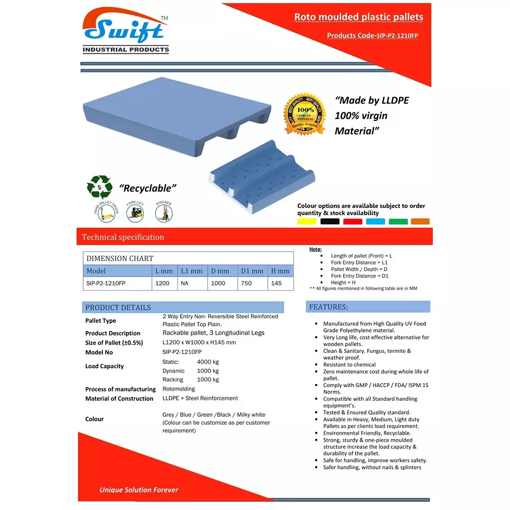 swift-technoplast-2-way-entry-lldpe-flat-plain-roto-molded-industrial-plastic-pallets-1200x1000x150-mm-sip-p2-1210fp