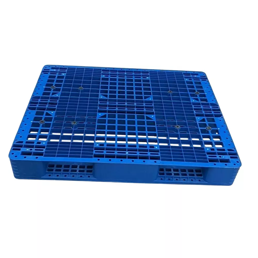 BIGAPPLE Industrial Pallet Heavy Duty Polypropylene Blue 1200x1000x150 mm Size 2500 Kg Static Load Compatible with 650 mm and 550 m HPT