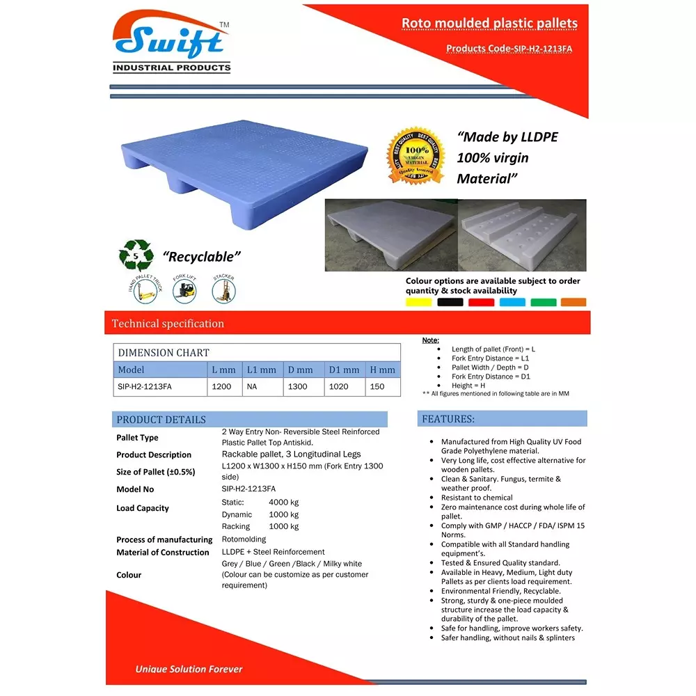 swift-technoplast-2-way-entry-lldpe-roto-molded-industrial-plastic-pallet-1200x1300x150-mm-sip-h2-1213fa