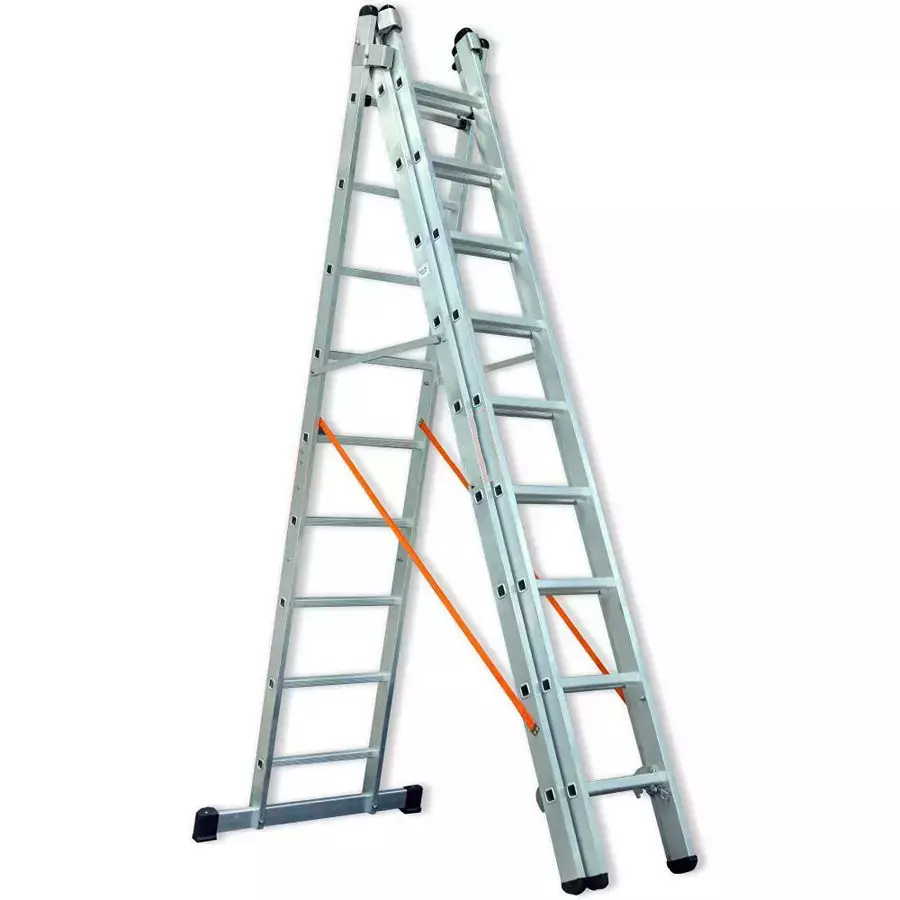 Liberti Combination Ladder 10 ft Close Height Heavy Duty Aluminium Sliver, 741522