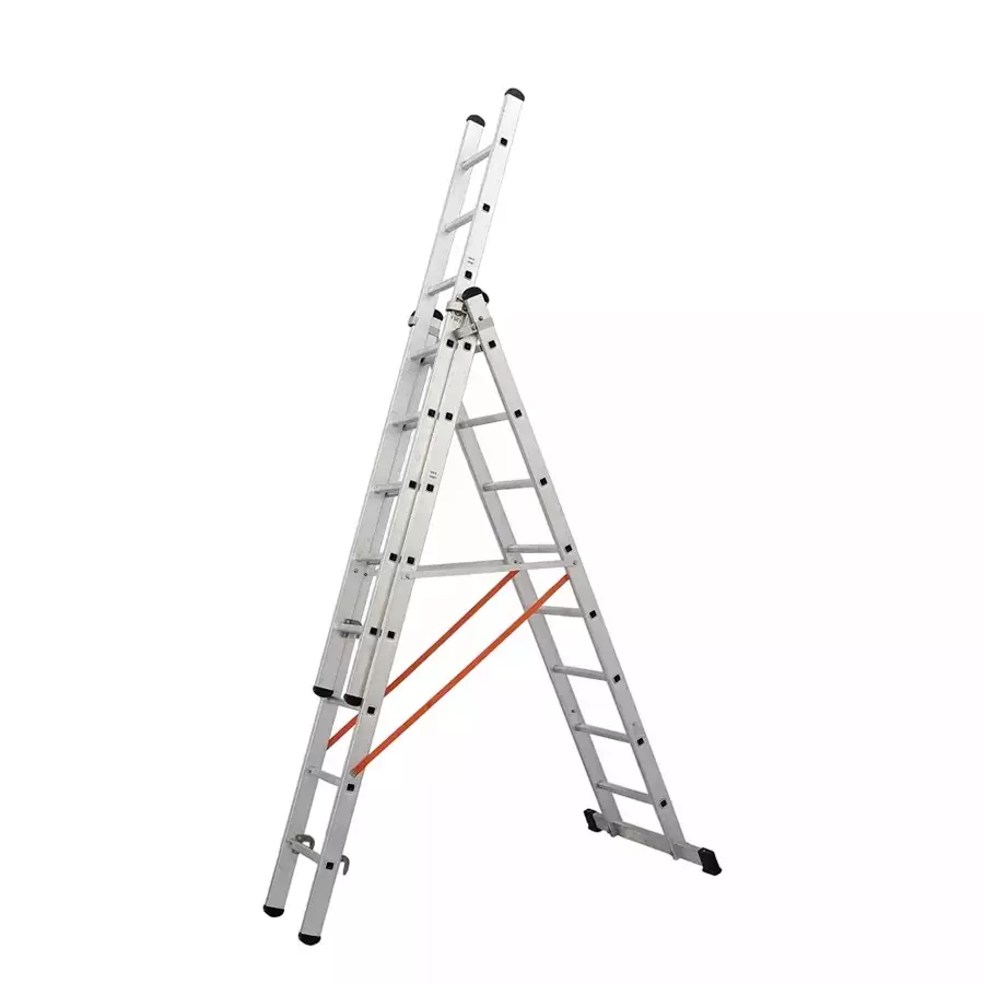 Liberti Combination Ladder 13 ft Close Height Heavy Duty Aluminium Sliver, 741524