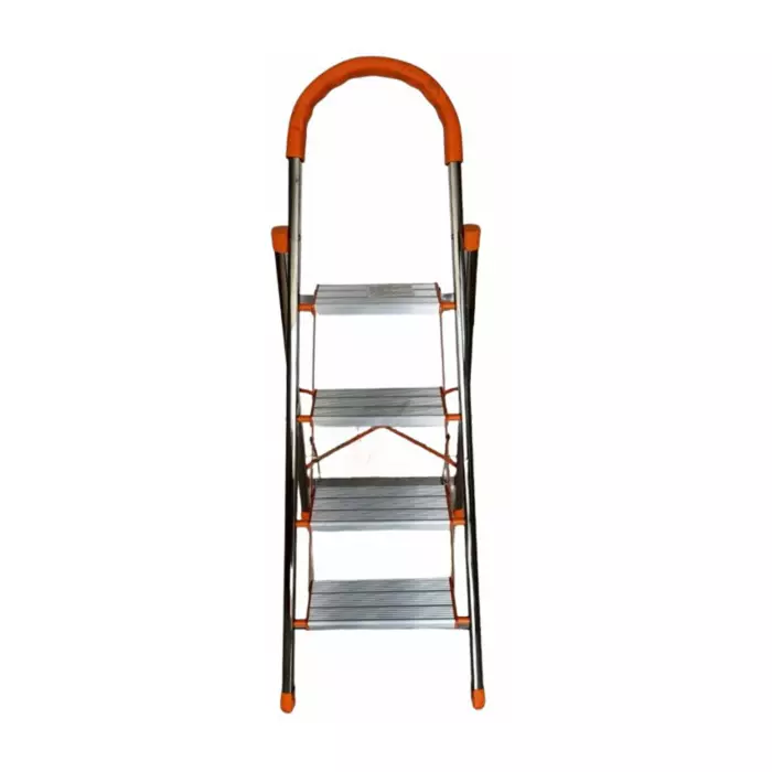 SK ENGINEERING Foldable ladder 4 Step 25 cm Step Distance Stainless Steel 201 4 Kg, SKLD02