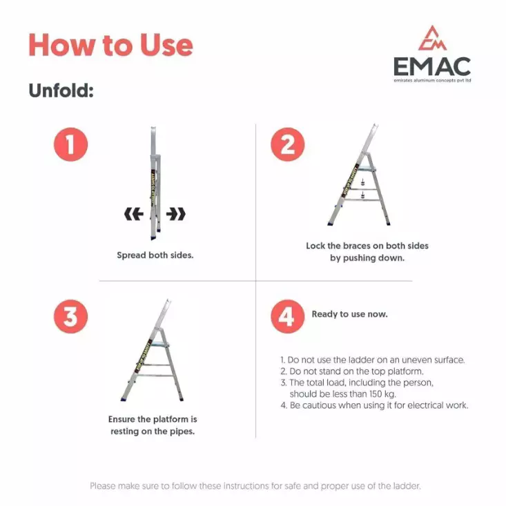 emac-aluminium-folding-ladder-4-steps-150-kg-load-capacity-13594-cm-446-ft-height-esl-4-pack-of-3