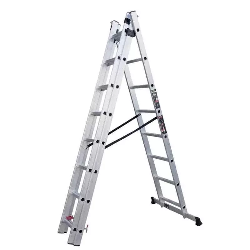 EMAC Domestic Light Weight Folding Aluminium Ladder Anti Slip 8 Step and 3.5 m Height, E3CL-8