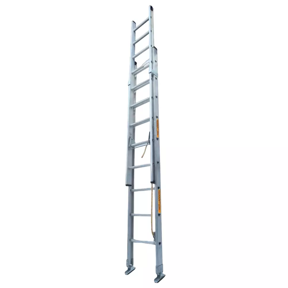Msafe Aluminium Extension Ladder, 150 Kg Load Capacity 13 Steps and 5.85 m Closed Height, EXTL(I)/ALU-13x2