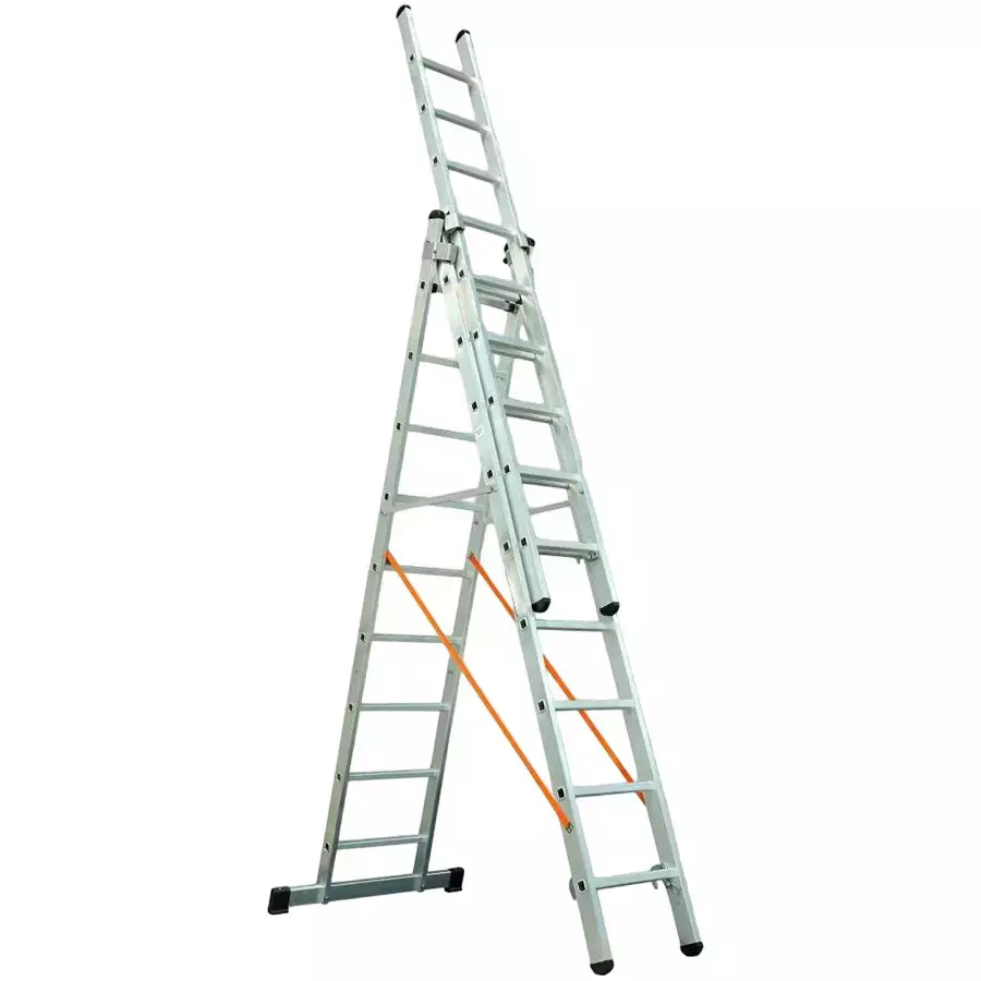 Liberti Combination Ladder 7 ft Close Height Heavy Duty Aluminium Sliver, 741527