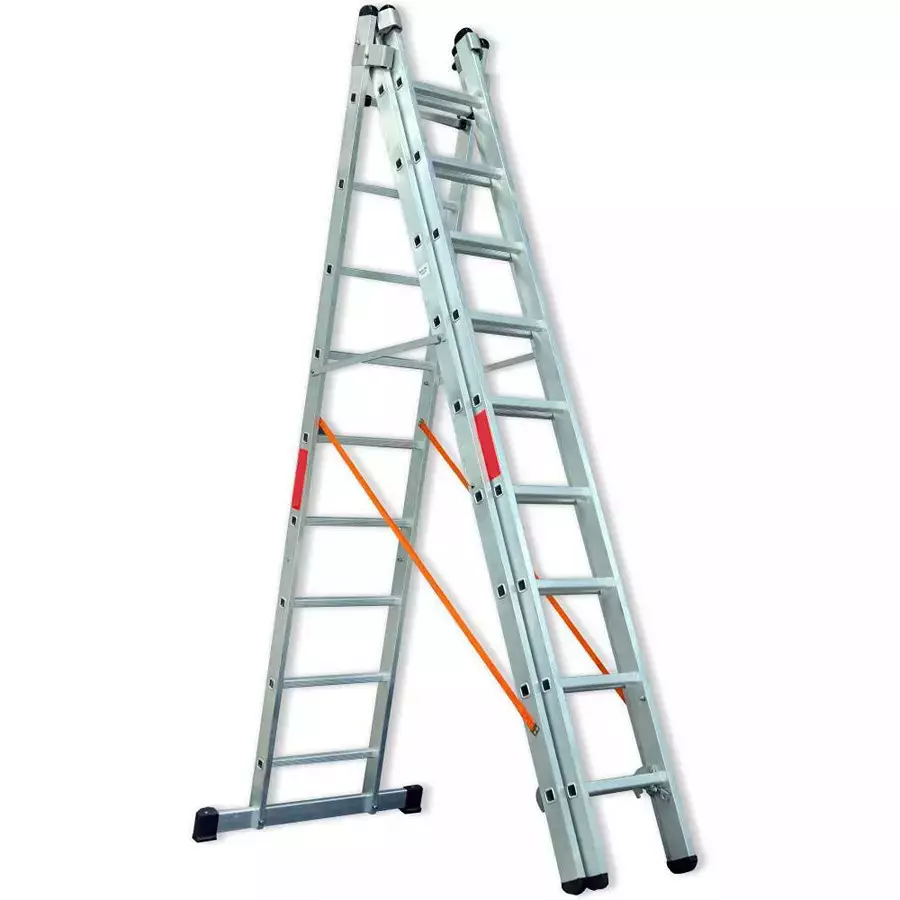 Liberti Combination Ladder 7 ft Close Height Heavy Duty Aluminium Sliver, 741527