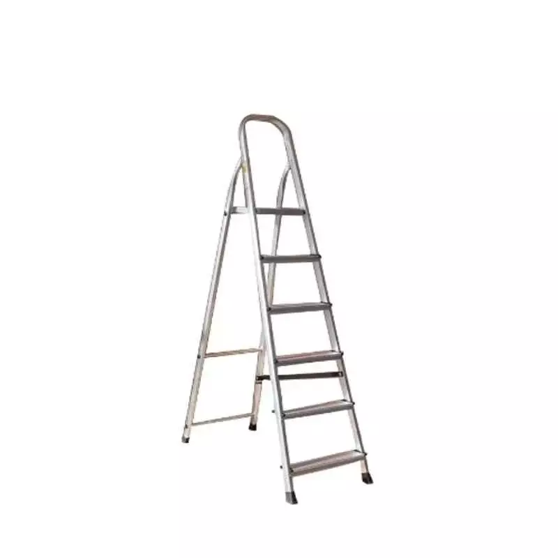 Aardwolf Quickfit Non-Slip 6 Step with Platform Ladder Aluminium Silver 150 Kg Load Capacity, AQT-06B