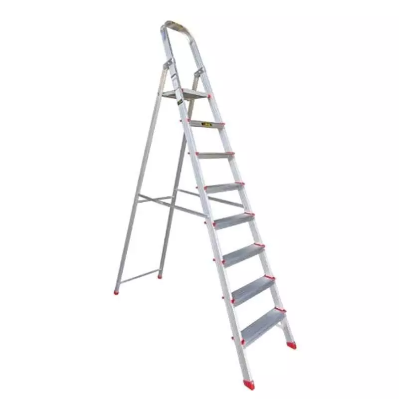 EMAC Heavy-Duty Folding Aluminium Ladder (With Platform) Anti Slip 8 Steps, ESL-8