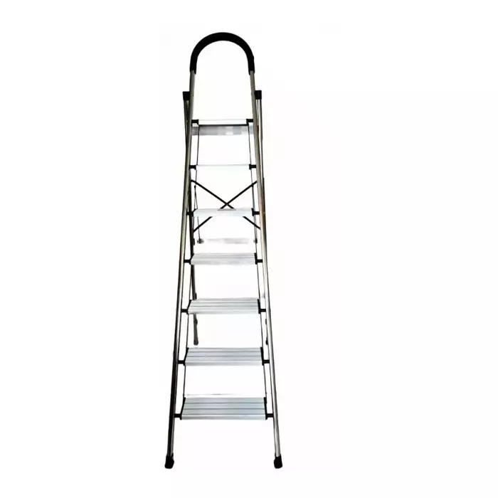 SK ENGINEERING Foldable ladder 7 Step 25 cm Step Distance Stainless Steel 201 8.3 Kg, SKLD04