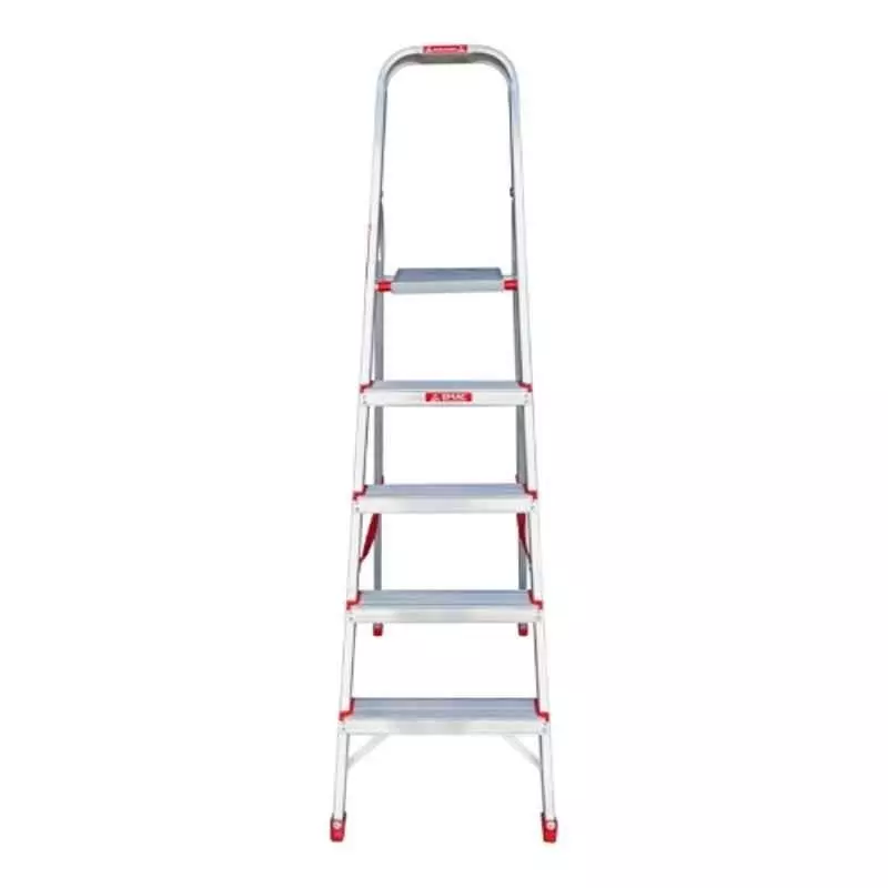 emac-domestic-light-weight-folding-aluminium-ladder-anti-slip-5-step-and-158-cm-height-ecl-5-step