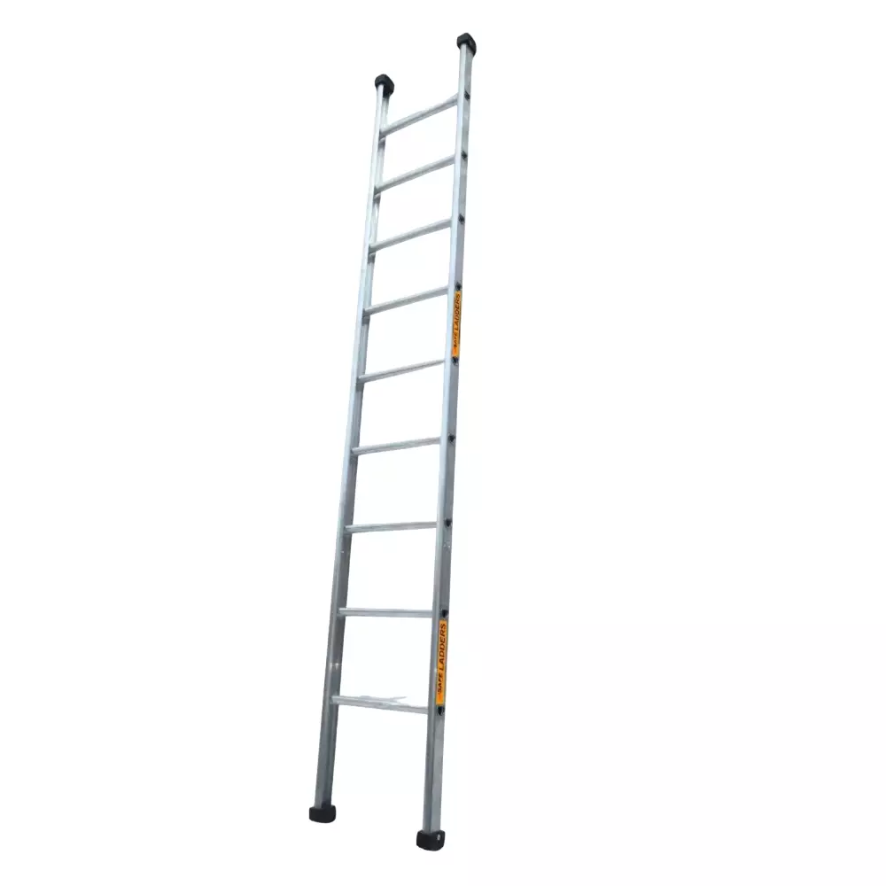 Msafe Aluminium Straight Ladder Without Handrail, 150 Kg Load Capacity 13 Steps and 3.9 m Closed Height, SWH(I)/ALU-13