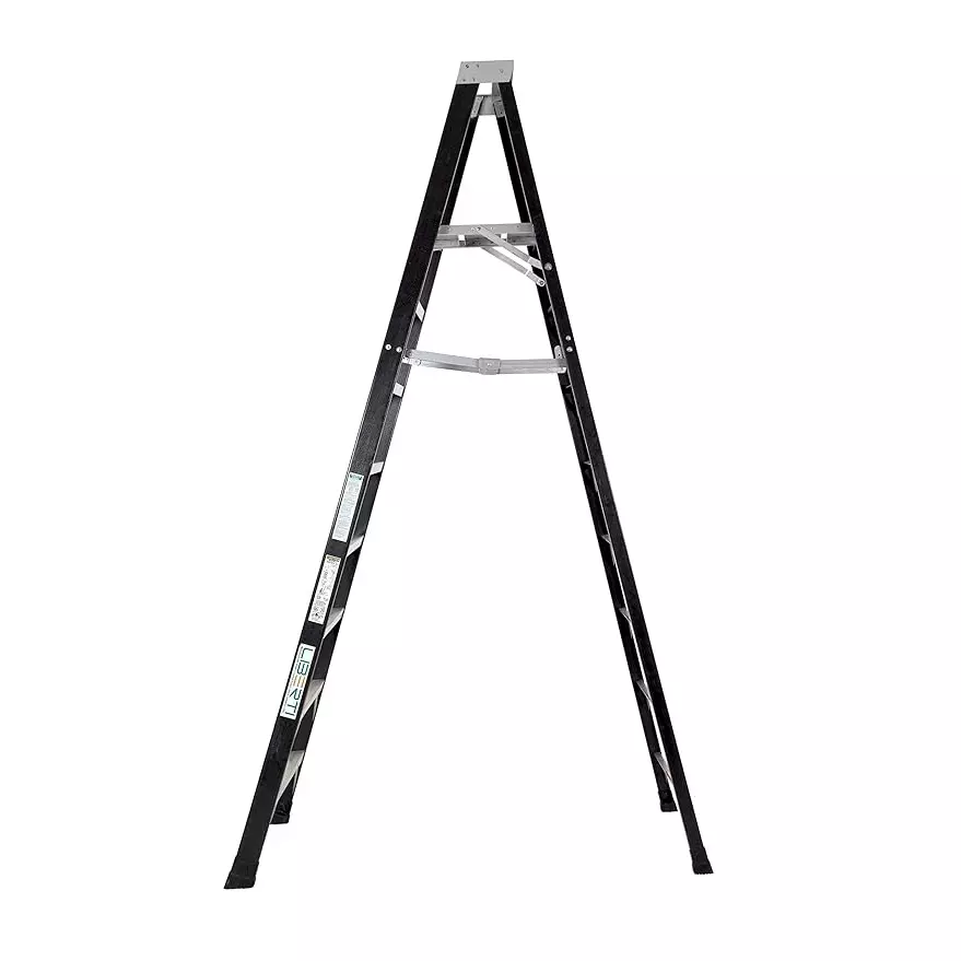 Liberti 5400 FRP Step Ladder 8 Step 8 ft Size FRP Black, 5408