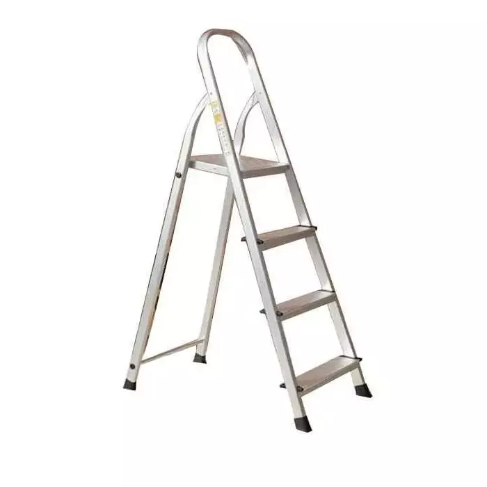 Aardwolf Quickfit Non-Slip 4 Step with Platform Ladder Aluminium Silver 150 Kg Load Capacity, AQT-04B