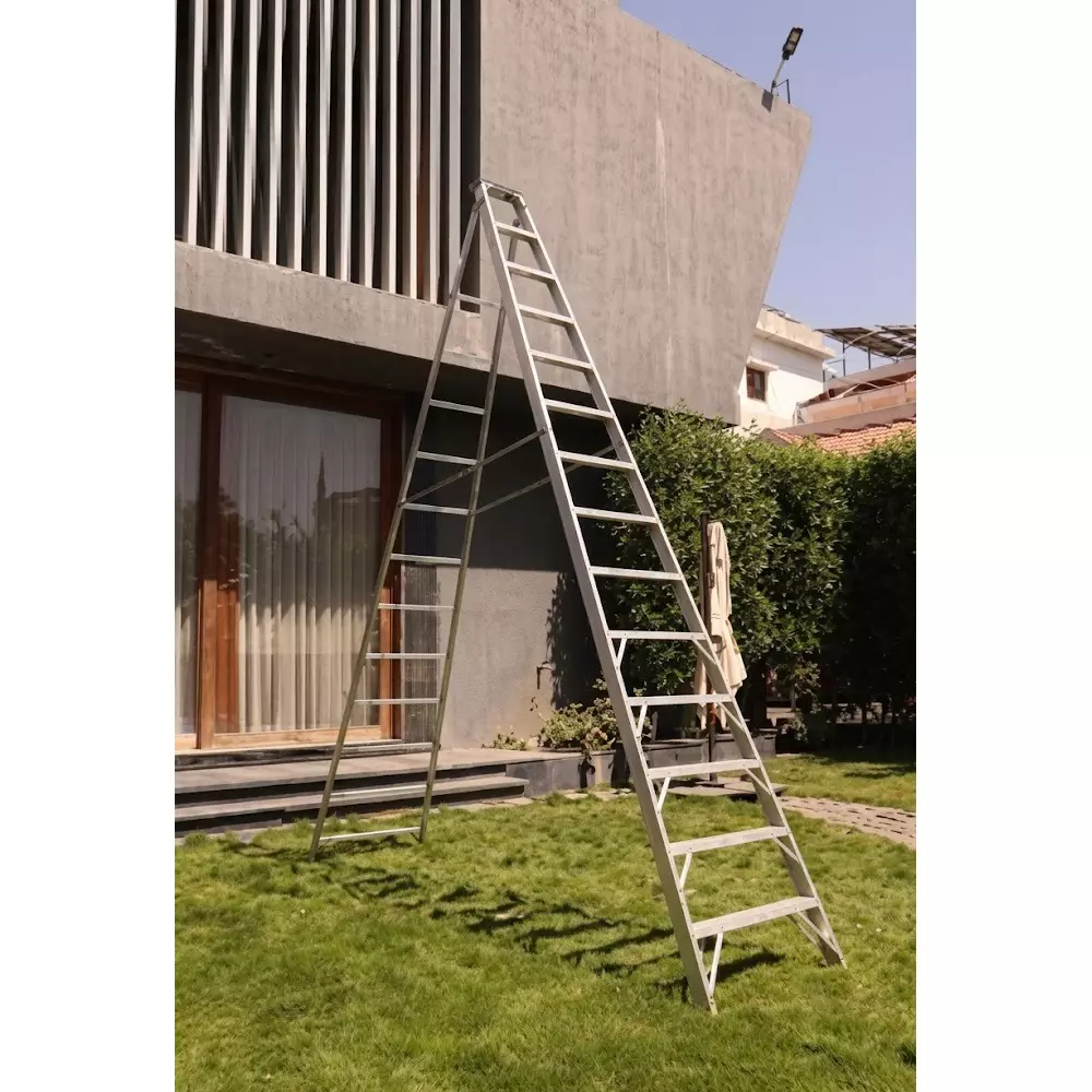emac-14-steps-dual-purpose-ladder-aluminium-body-silver-color-anti-slip-lightweight-and-foldable-design-edpl-14