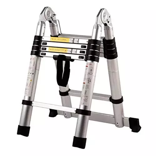 Bigapple 150 Kg Capacity Aluminium Double Telescopic Ladder
