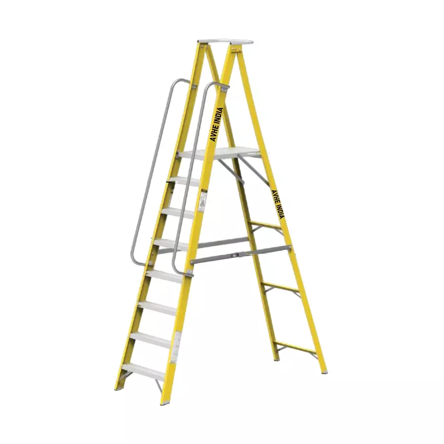 AVHE INDIA Platform Ladder 13/10 Steps 2750 mm Maximum Standing Height, SRPF1310