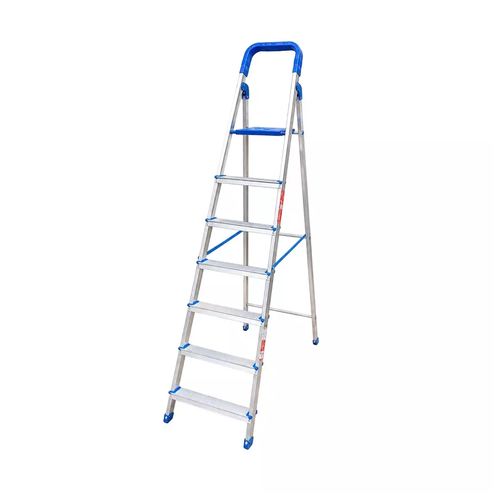Sky Scrappers Hybrid Aluminium Step Ladder Silver 7 Step 92 inch (2336.8 mm) Length