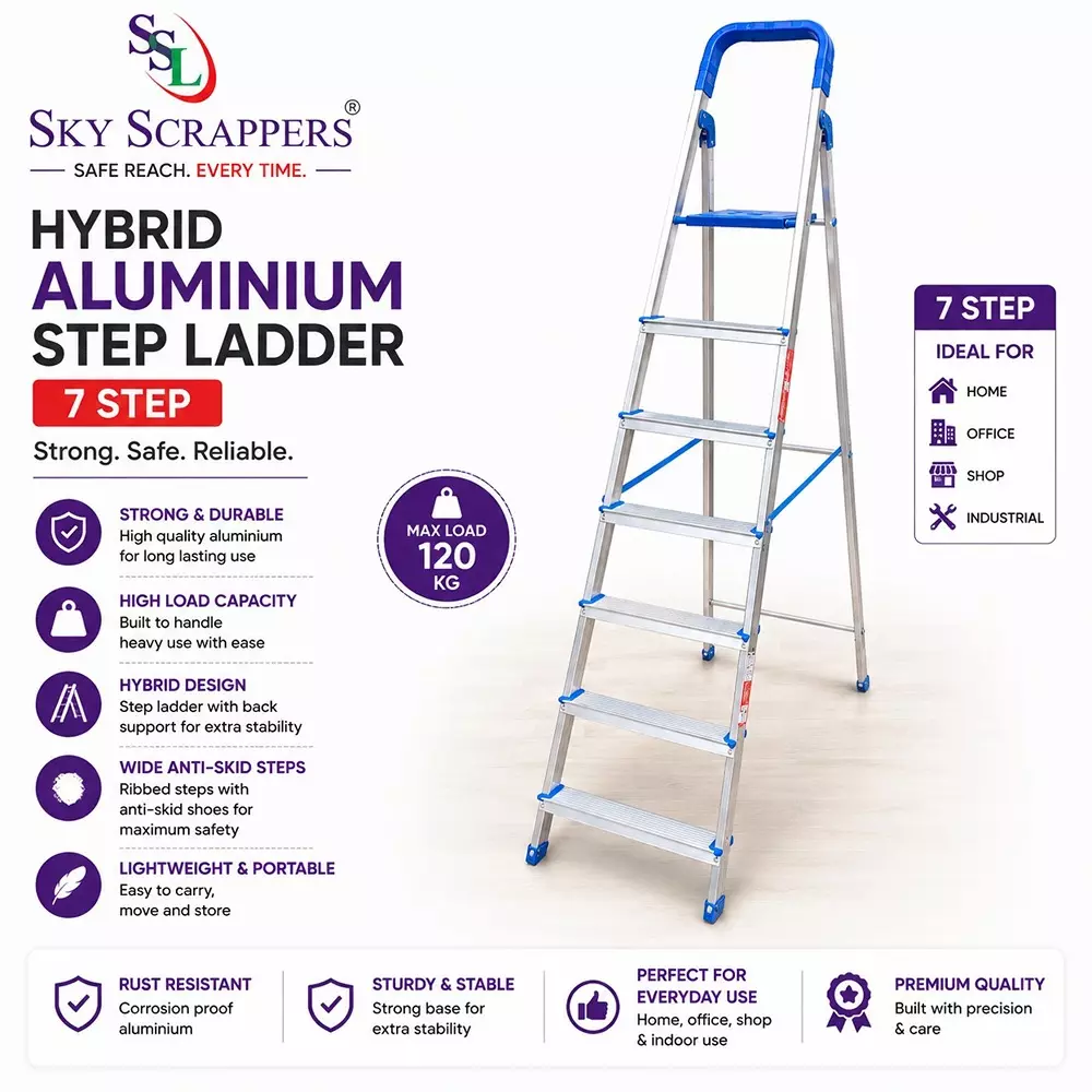 sky-scrappers-hybrid-aluminium-step-ladder-silver-7-step-92-inch-23368-mm-length
